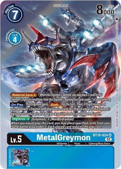MetalGreymon (Alternate Art), Xros Encounter BT10-024 SR