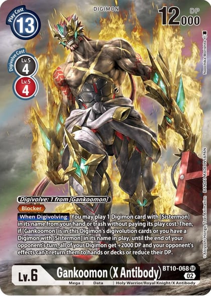 Gankoomon (X Antibody) (Alternate Art), Xros Encounter BT10-068 SR