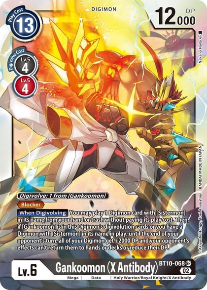 Gankoomon (X Antibody), Xros Encounter BT10-068 SR