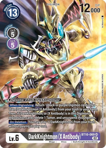 DarkKnightmon (X Antibody) (Alternate Art), Xros Encounter BT10-069 SR