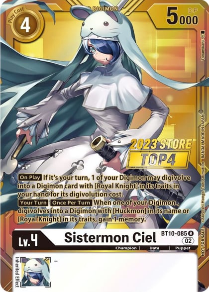 Sistermon Ciel (2023 Store Top 4), Xros Encounter BT10-085 R
