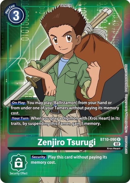 Zenjiro Tsurugi (Box Topper), Xros Encounter BT10-090 R