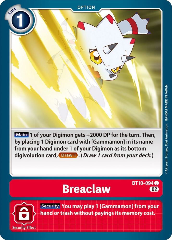 Breaclaw, Xros Encounter BT10-094 U
