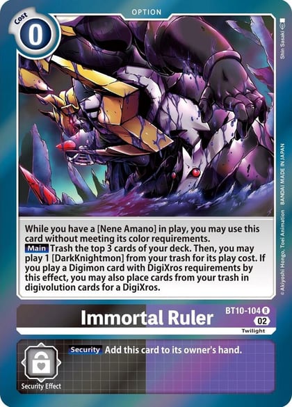 Immortal Ruler, Xros Encounter BT10-104 R