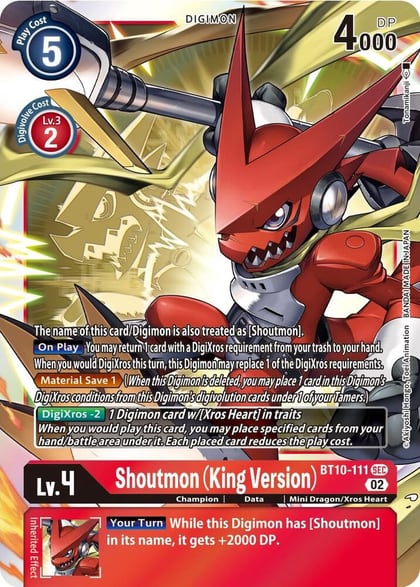 Shoutmon (King Version), Xros Encounter BT10-111 SEC