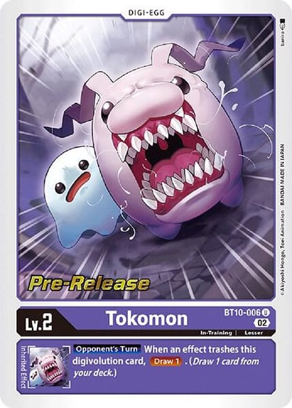 Tokomon, Xros Encounter Pre-Release Cards BT10-006 U