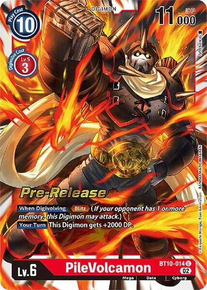 PileVolcamon, Xros Encounter Pre-Release Cards BT10-014 U
