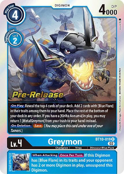 Greymon, Xros Encounter Pre-Release Cards BT10-019 R