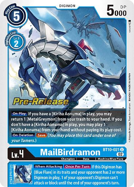 MailBirdramon, Xros Encounter Pre-Release Cards BT10-021 U