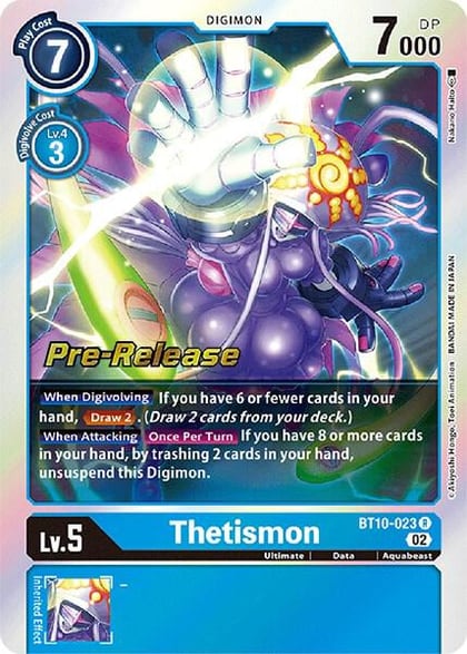 Thetismon, Xros Encounter Pre-Release Cards BT10-023 R
