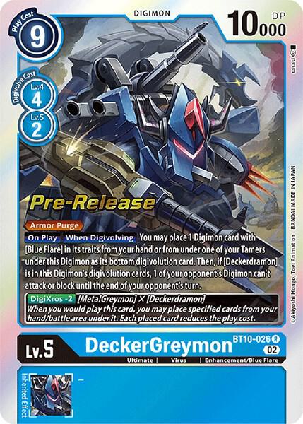 DeckerGreymon, Xros Encounter Pre-Release Cards BT10-026 R