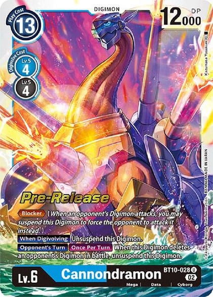 Cannondramon, Xros Encounter Pre-Release Cards BT10-028 U