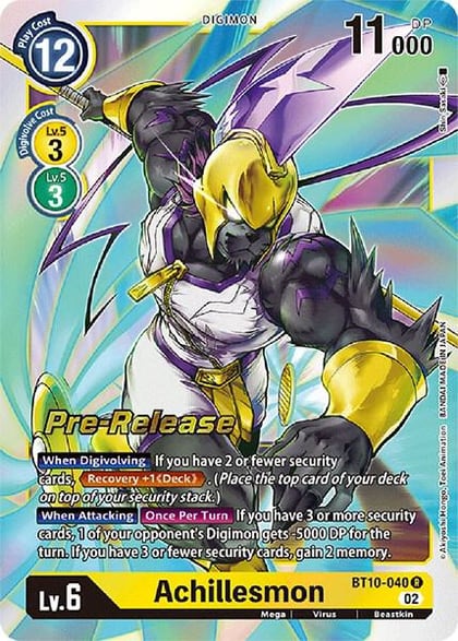 Achillesmon, Xros Encounter Pre-Release Cards BT10-040 R