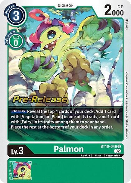 Palmon, Xros Encounter Pre-Release Cards BT10-046 U