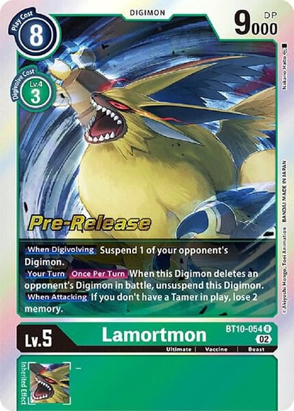 Lamortmon, Xros Encounter Pre-Release Cards BT10-054 R