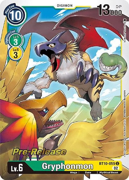 Gryphonmon, Xros Encounter Pre-Release Cards BT10-055 U
