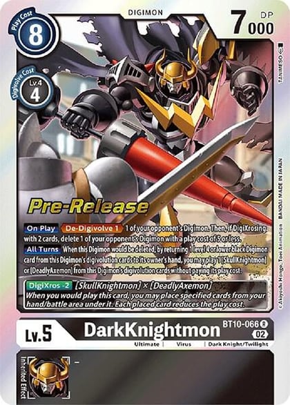 DarkKnightmon, Xros Encounter Pre-Release Cards BT10-066 R