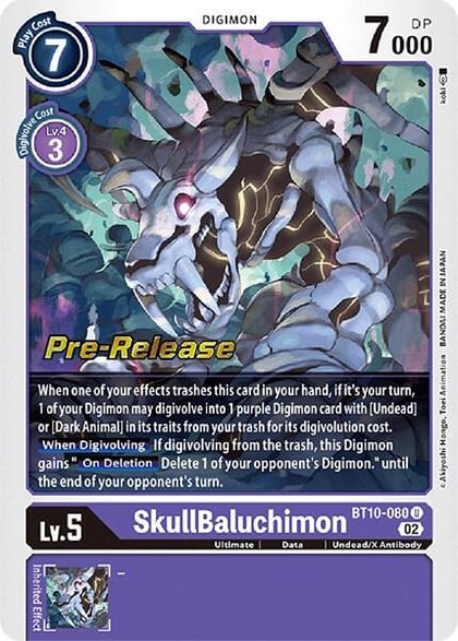SkullBaluchimon, Xros Encounter Pre-Release Cards BT10-080 U