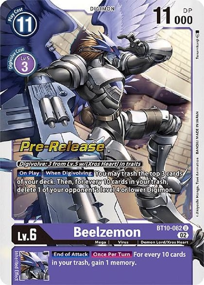 Beelzemon, Xros Encounter Pre-Release Cards BT10-082 U