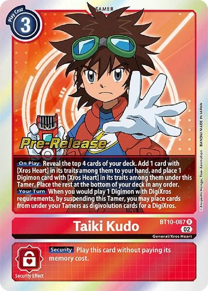 Taiki Kudo, Xros Encounter Pre-Release Cards BT10-087 R