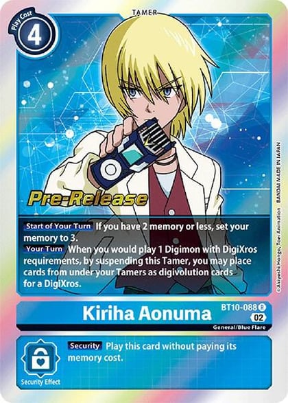Kiriha Aonuma, Xros Encounter Pre-Release Cards BT10-088 R