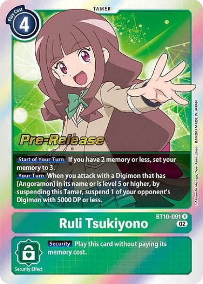 Ruli Tsukiyono, Xros Encounter Pre-Release Cards BT10-091 R