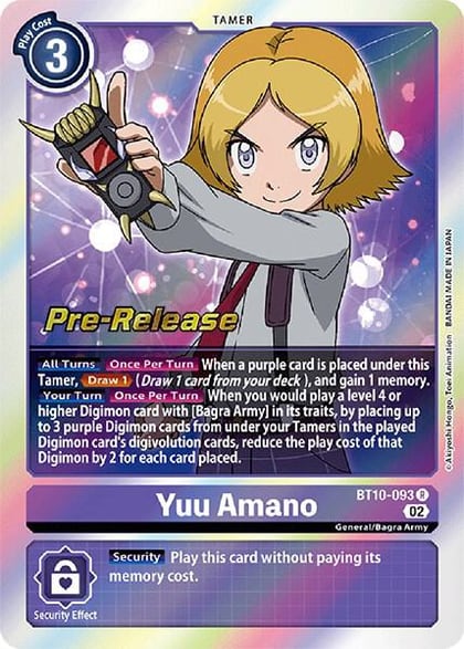 Yuu Amano, Xros Encounter Pre-Release Cards BT10-093 R