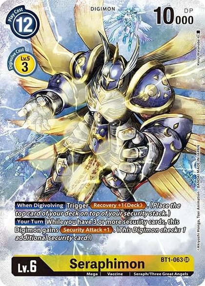Seraphimon (Alternate Art), Dimensional Phase BT1-063 SR
