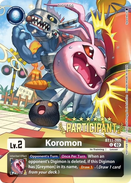 Koromon (Digimon 3-On-3 Participation), Dimensional Phase BT11-005 U