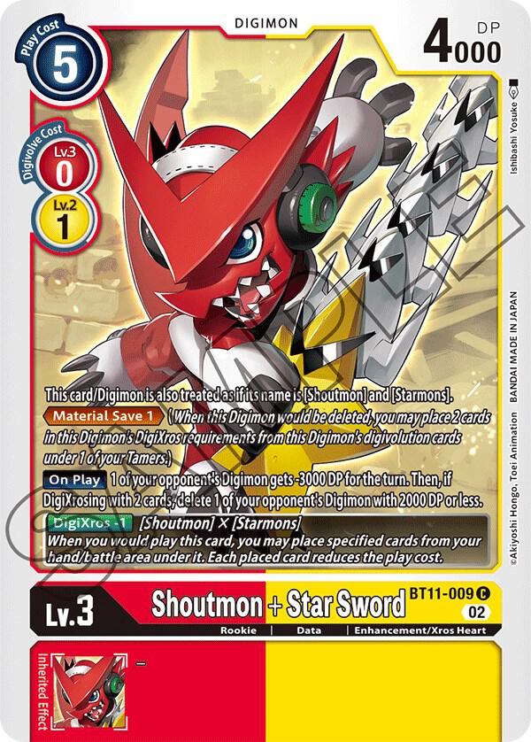 Shoutmon + Star Sword, Dimensional Phase BT11-009 C