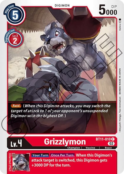 Grizzlymon, Dimensional Phase BT11-010 C