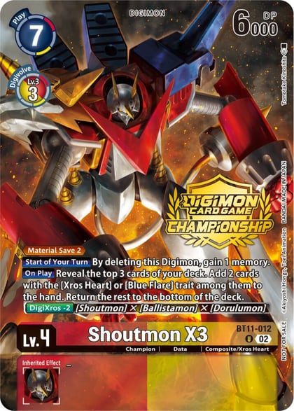 Shoutmon X3 (Championship 2023 Tamers Pack), Dimensional Phase BT11-012 U