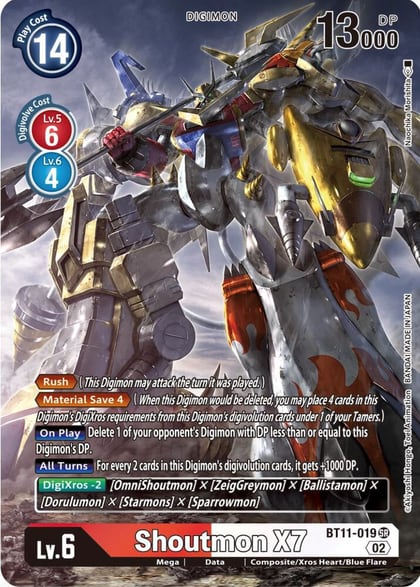 Shoutmon X7 (Alternate Art), Dimensional Phase BT11-019 SR