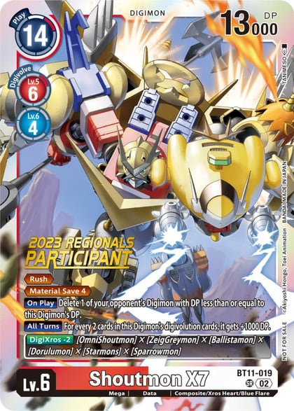 Shoutmon X7 (2023 Regionals Participant), Dimensional Phase BT11-019 SR
