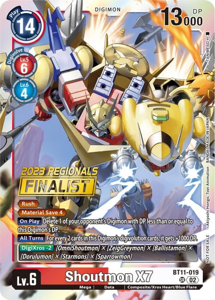 Shoutmon X7 (2023 Regionals Finalist), Dimensional Phase BT11-019 SR