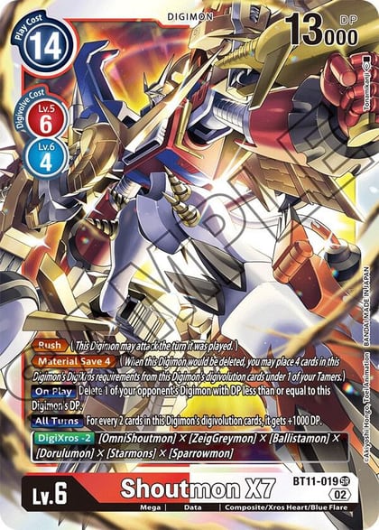 Shoutmon X7, Dimensional Phase BT11-019 SR