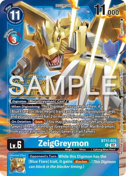 ZeigGreymon (2024 Regionals Champion), Dimensional Phase BT11-031 R