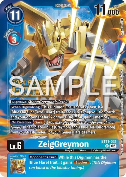ZeigGreymon (2024 Regionals Finalist), Dimensional Phase BT11-031 R