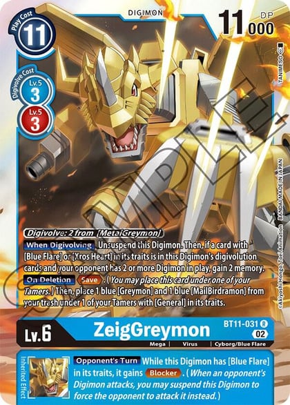 ZeigGreymon, Dimensional Phase BT11-031 R