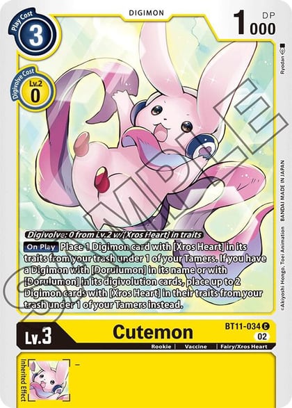 Cutemon, Dimensional Phase BT11-034 C