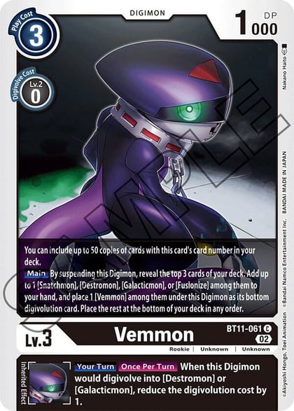Vemmon, Dimensional Phase BT11-061 C