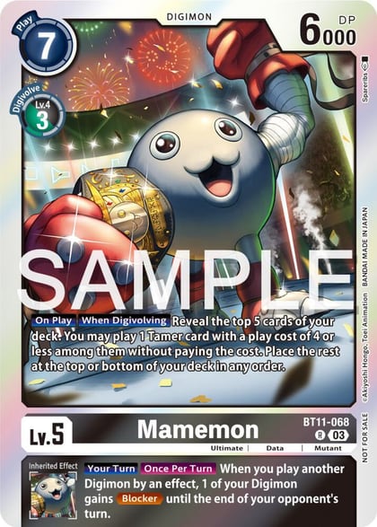 Mamemon (Official Tournament Pack Vol.12), Dimensional Phase BT11-068 R