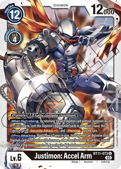 Justimon: Accel Arm, Dimensional Phase BT11-073 U
