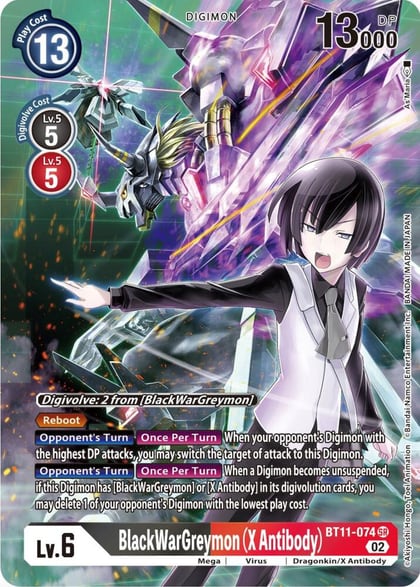 BlackWarGreymon (X Antibody) (Alternate Art), Dimensional Phase BT11-074 SR