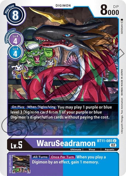 WaruSeadramon, Dimensional Phase BT11-085 U