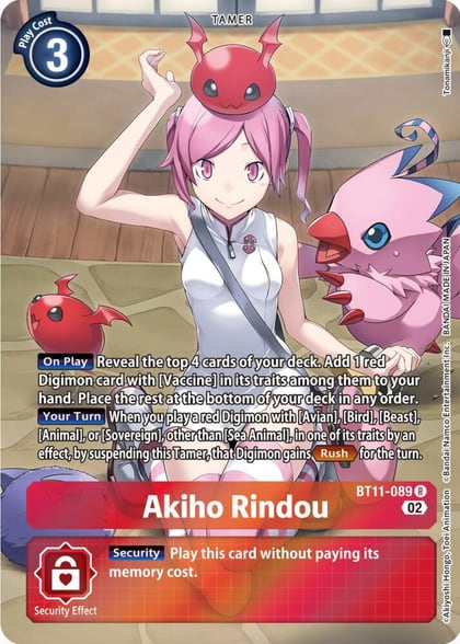 Akiho Rindou (Alternate Art), Dimensional Phase BT11-089 R