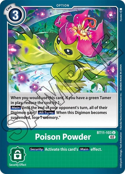 Poison Powder, Dimensional Phase BT11-103 U