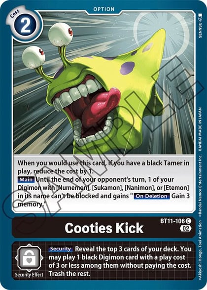 Cooties Kick, Dimensional Phase BT11-106 C