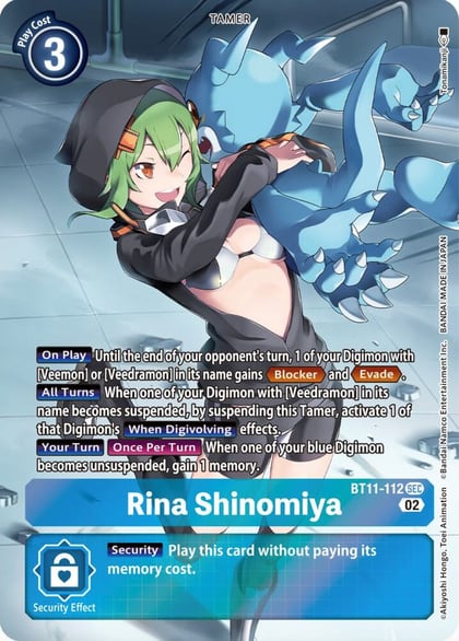 Rina Shinomiya (Alternate Art), Dimensional Phase BT11-112 SEC