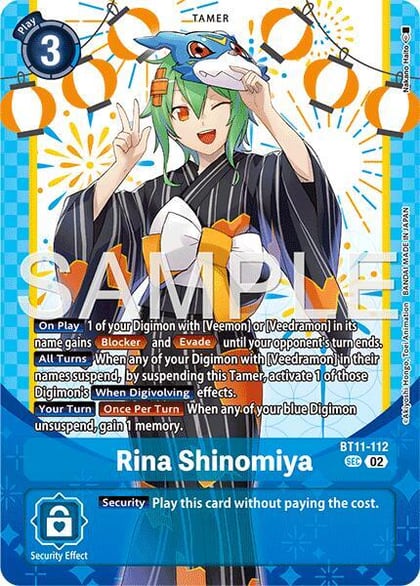 Rina Shinomiya (Premium Heroines Set Ver.2), Dimensional Phase BT11-112 SEC